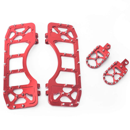 CNC Wide Foot Pegs Floorboards Set Offroad Chopper Bobber Style Red For Harley | HCmotorku