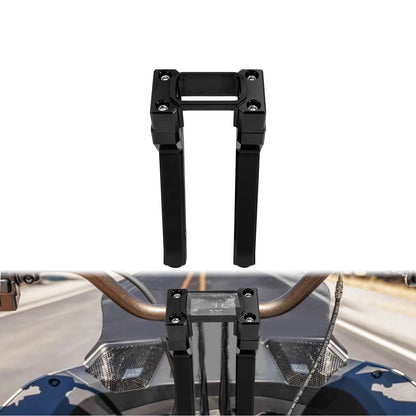 1" Handlebar 10" Riser Clamp Kit Black For Harley Softail Street Bob Low Rider ST | HCmotorku