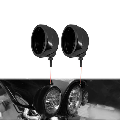 2x 4.5" LED Fog Light Housing Mount Bracket Black Fit For Touring Softail Model | HCmotorku