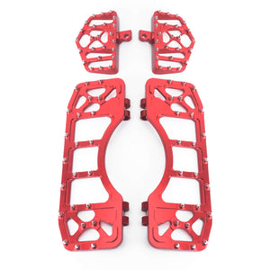 Passenger Floorboards Foot Pegs Red For Harley Softail Touring 1986-2025 | HCmotorku