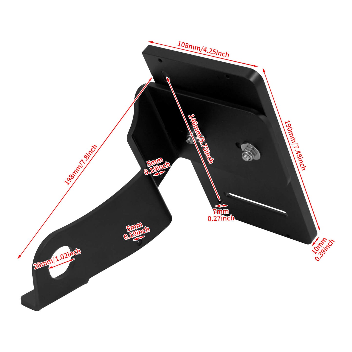 Number Plate Holder Bracket Bottom License Black For Harley Nightster 975 2022-2025 | HCmotorku