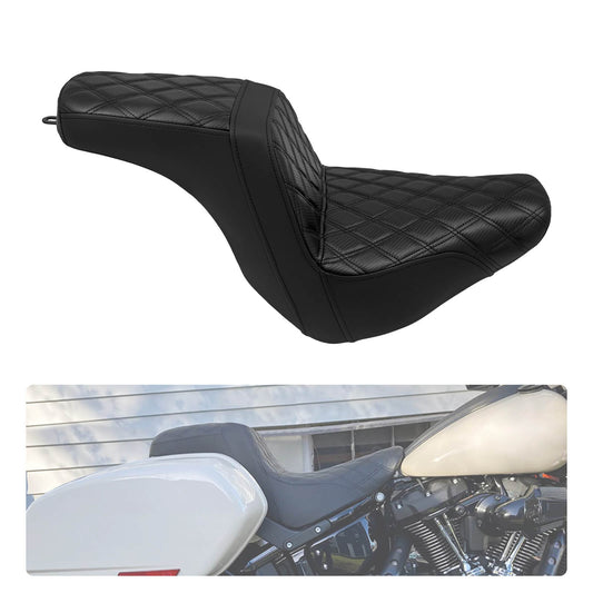 Step Up Seat PU Gel Black Driver Passanger Fit For Harley Low Rider S ST 2018-2024 | HCmotorku