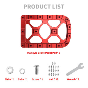MX Style Foot Brake Pedal Pad Fit Harley 1986-2017 Softail FL 1980-2025 Touring | HCmotorku