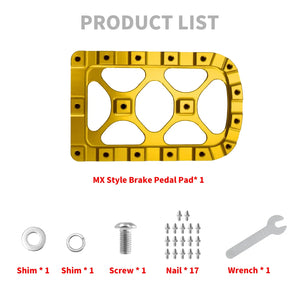 MX Style Foot Brake Lever Pedal Pad Fit For Harley 1986-2017 Softail FL Touring | HCmotorku
