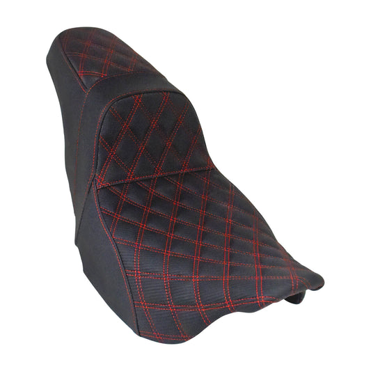 Driver Passenger Two Up Seat Gel Seats Red For Harley Touring 2009-2023 | HCmotorku