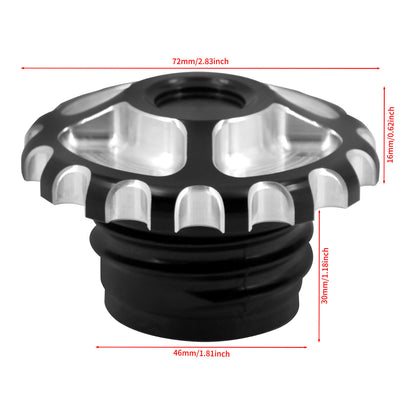 Cut Fuel Gas Cap Vented Tank Cover Chrome Fit For Harley Dyna Touring Softail | HCmotorku