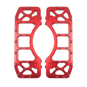 CNC Wide Foot Pegs Floorboards Set Offroad Chopper Bobber Style Red For Harley | HCmotorku