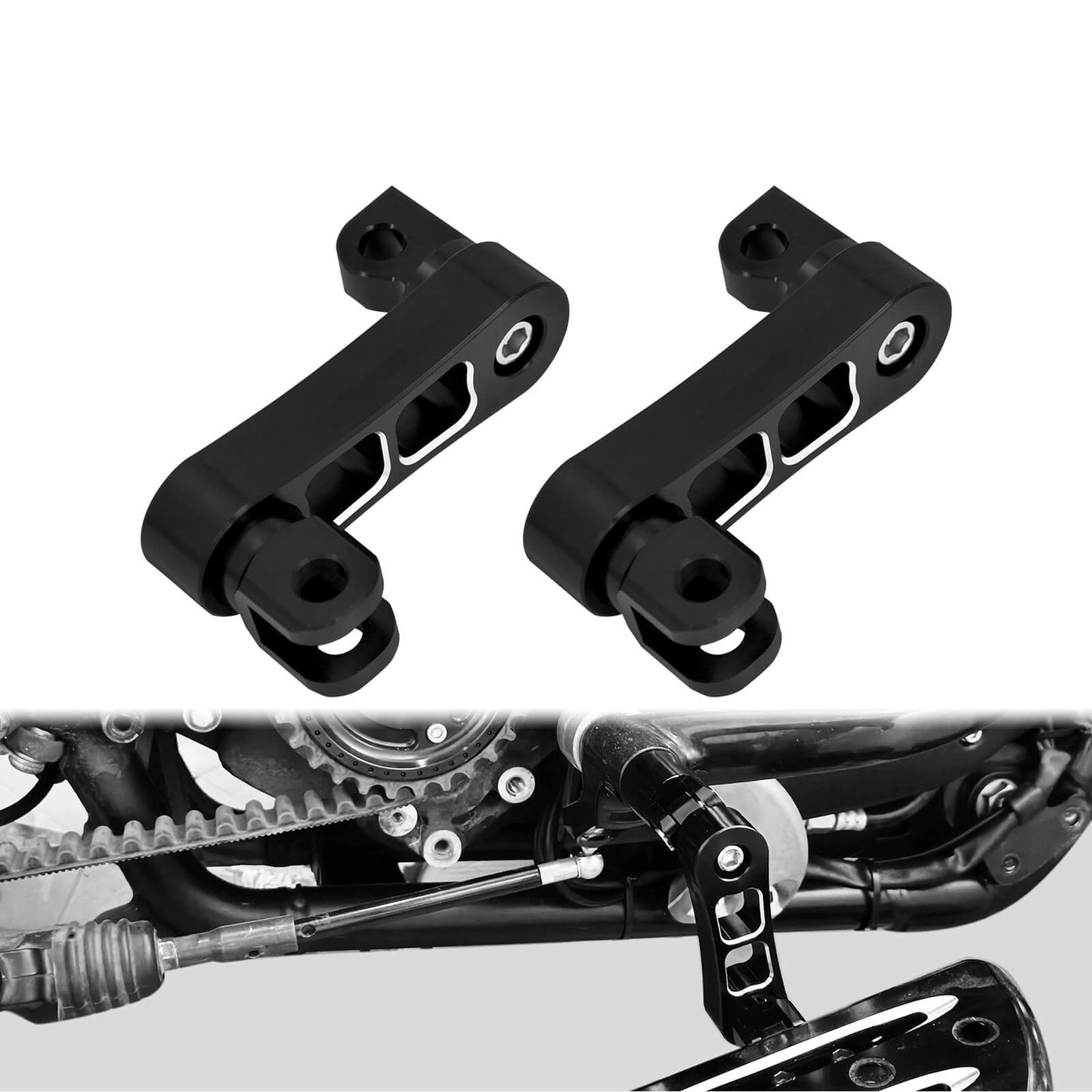 CNC Foot Pegs Pedal Extensions Fit For Harley Touring FLH Sportster Softail Dyna | HCmotorku