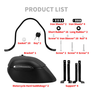 Hard Bags Saddlebag Heavy Duty Mounting Kit For Harley Softail Touring Yamaha Honda | HCmotorku