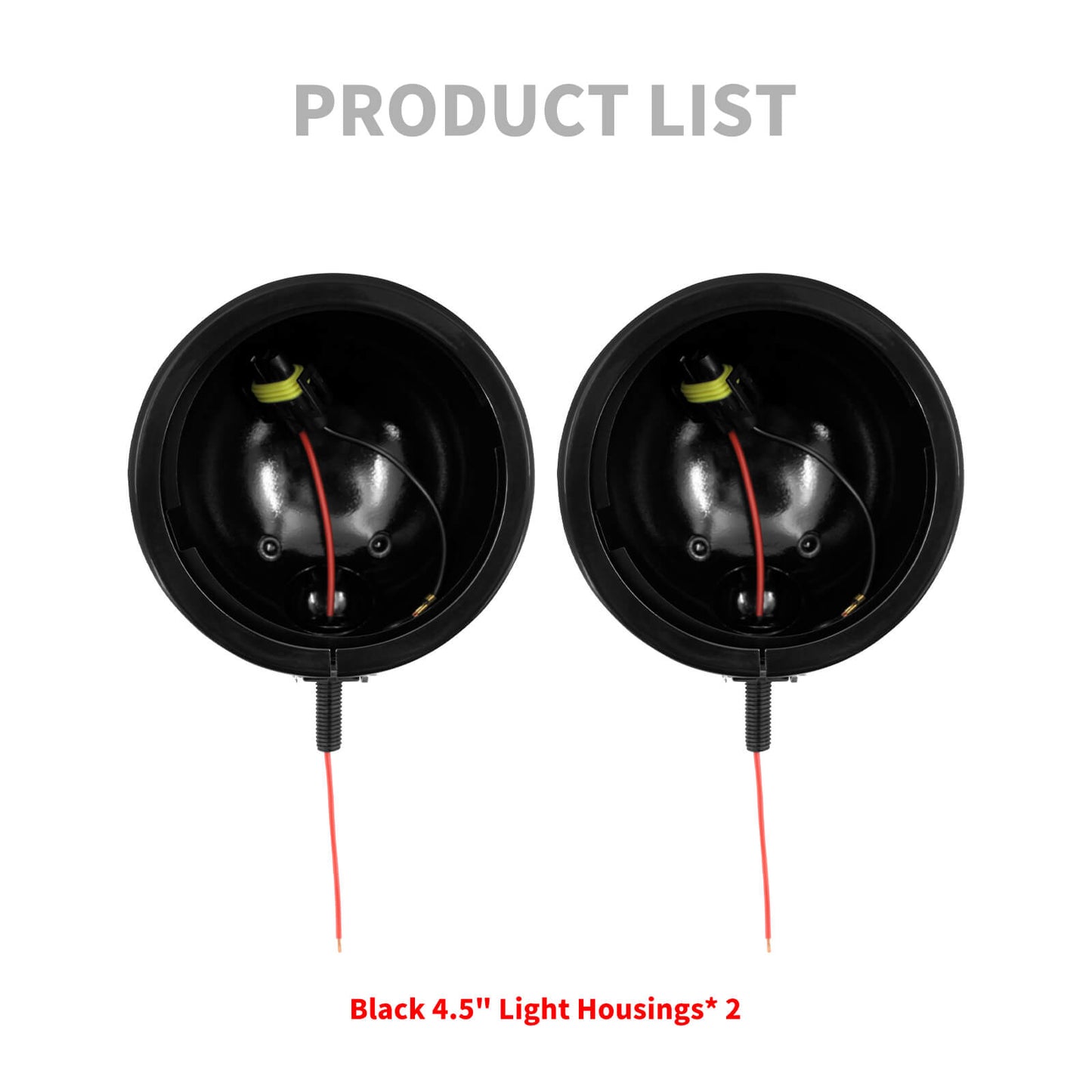 2x 4.5" LED Fog Light Housing Mount Bracket Black Fit For Touring Softail Model | HCmotorku