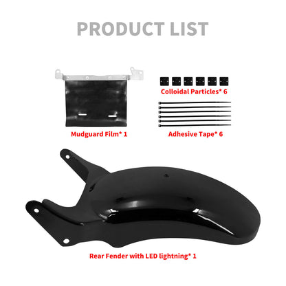 Rear Short Fender W/ LED Light For Harley Softail Breakout FXSB Rocker 2008-2017 | HCmotorku