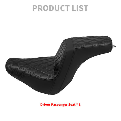 Step Up Seat PU Gel Black Driver Passanger Fit For Harley Low Rider S ST 2018-2024 | HCmotorku