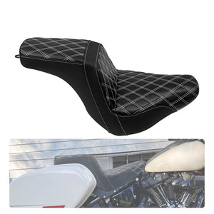 Driver Passenger Gel Seat Two Up Seat White For Harley Low Rider S ST 2018-2024 | HCmotorku