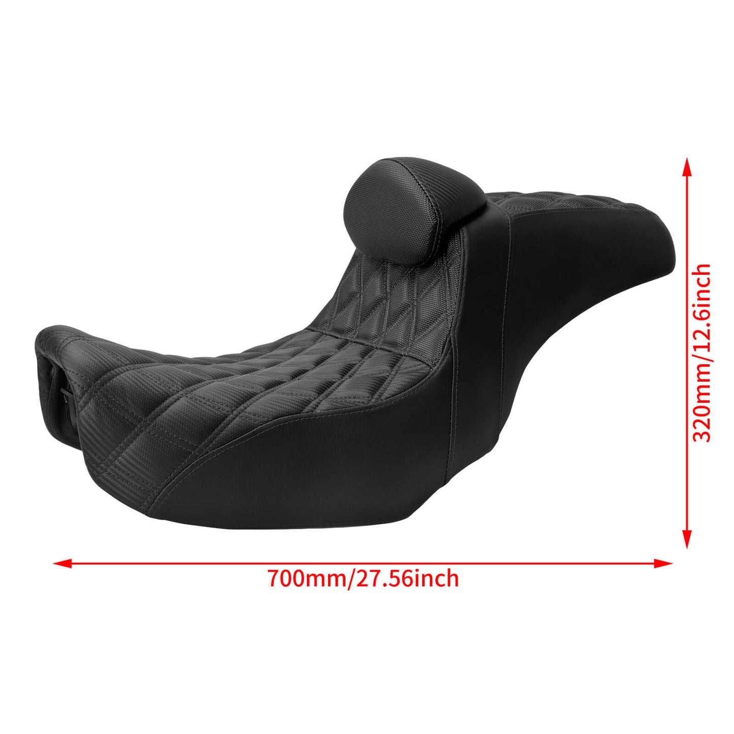 Two-Up Seat Rider Passenger Black Line Fit For Harley Dyna 2006-2017 | HCmotorku