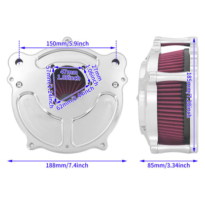 Air Filter Cleaner Intake System for Harley Dyna '00-'17 Softail '00-'15 Touring '00-'07 | HCmotorku