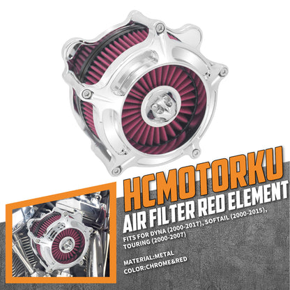 Air Filter Cleaner Intake System for Harley Dyna '00-'17 Softail '00-'15 Touring '00-'07 | HCmotorku