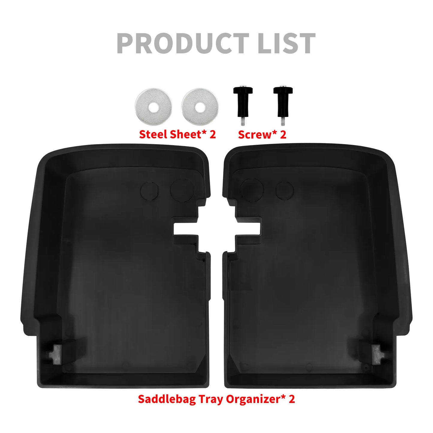 Left & Right Saddlebag Tray Organizer Fit For Harley Road King Electra Glide 2023 | HCmotorku