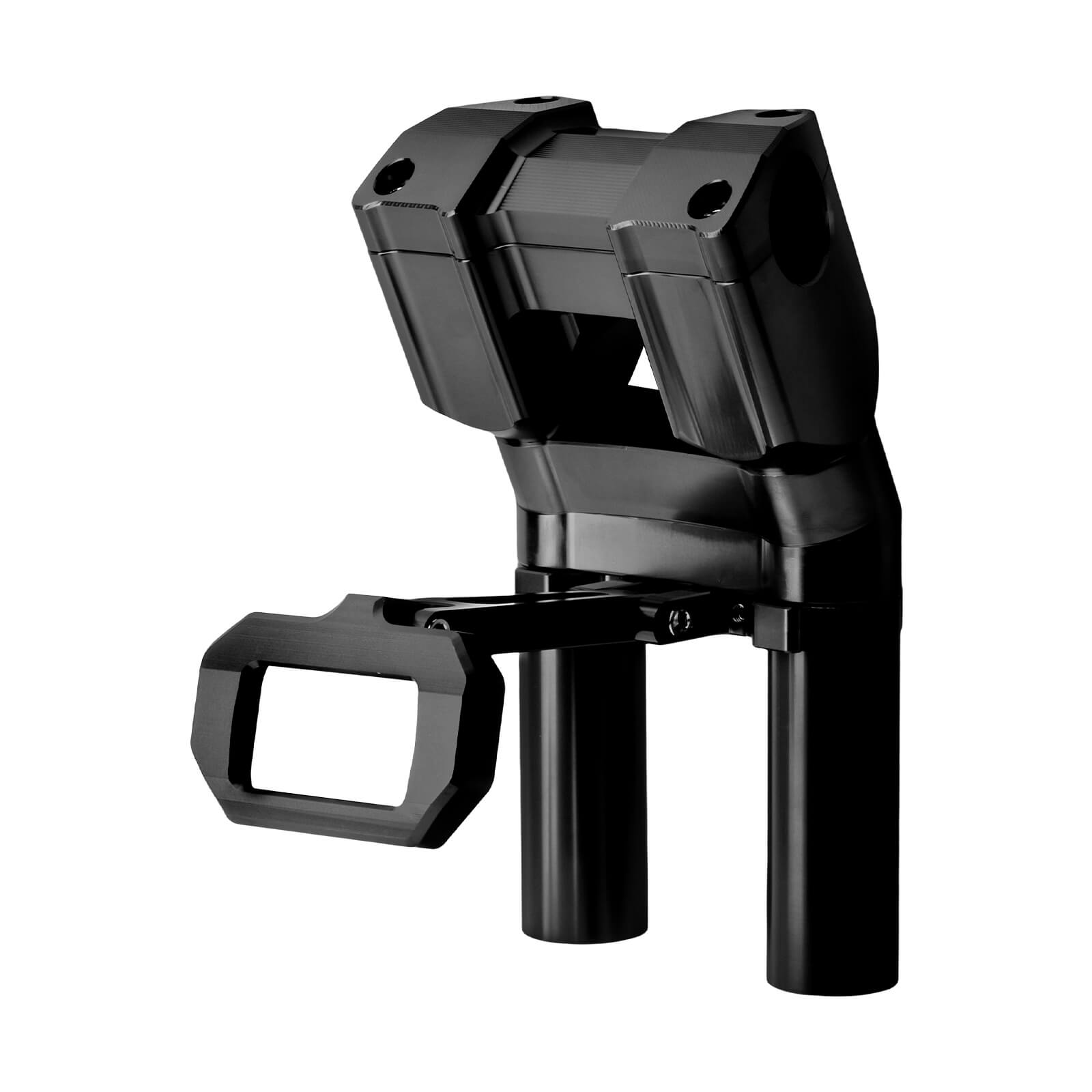 IN000101 HCmotorku Black 8” Handlebar Riser with Speedmeter Instrument Panel for Harley Softail ‘18-’24 Street Bob Low Rider