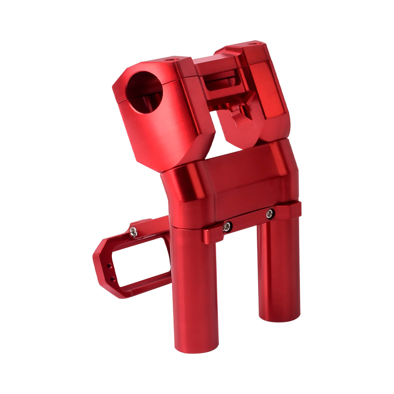 IN000102 HCmotorku Red 8” Handlebar Riser with Speedmeter Instrument Panel for Harley Softail ‘18-’24 Street Bob Low Rider