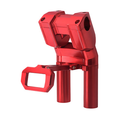 IN000102 HCmotorku Red 8” Handlebar Riser with Speedmeter Instrument Panel for Harley Softail ‘18-’24 Street Bob Low Rider