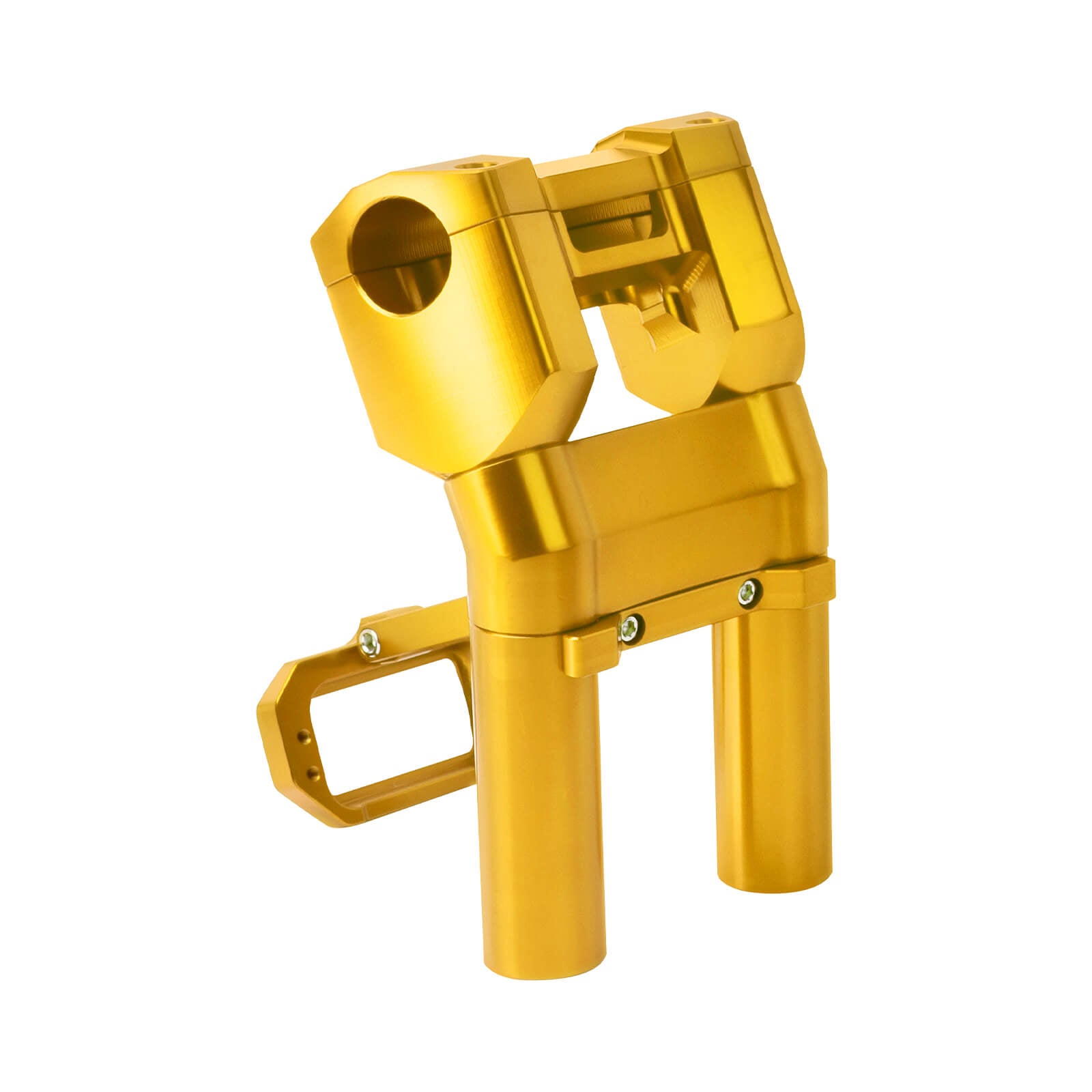 IN000103 HCmotorku Gold 8” Handlebar Riser with Speedmeter Instrument Panel for Harley Softail ‘18-’24 Street Bob Low Rider