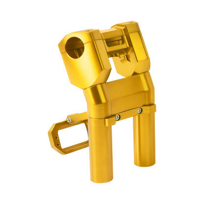 IN000103 HCmotorku Gold 8” Handlebar Riser with Speedmeter Instrument Panel for Harley Softail ‘18-’24 Street Bob Low Rider