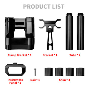 IN000104 HCmotorku Black 10” Handlebar Riser with Speedmeter Instrument Panel for Harley Softail ‘18-’24 Street Bob Low Rider Product List