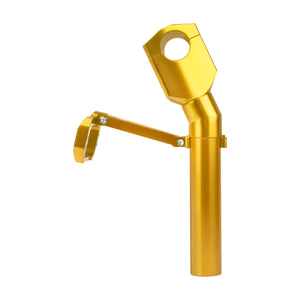 IN000106 HCmotorku Gold 10” Handlebar Riser with Speedmeter Instrument Panel for Harley Softail ‘18-’24 Street Bob Low Rider