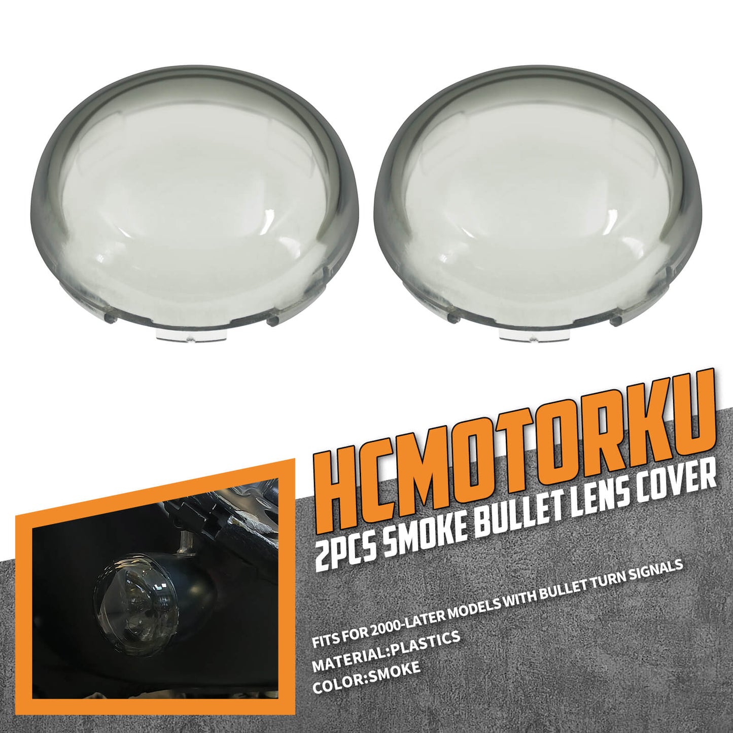 Bullet Turn Signal Light Lens Cover Fit for Harley Sportster Touring Softail Dyna 2 Pcs | HCmotorku