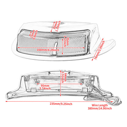 LED Rear Fender Tip Lights for Harley Touring Models | HCmotorku