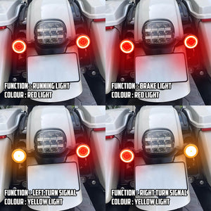 LA022201_HCmotorku_Rear LED Turn Signals Insert Lights Brake Lights for Harley FXSE ‘16-’17 FLSB ’18-’21 Softail ‘23-Up Effect Picture