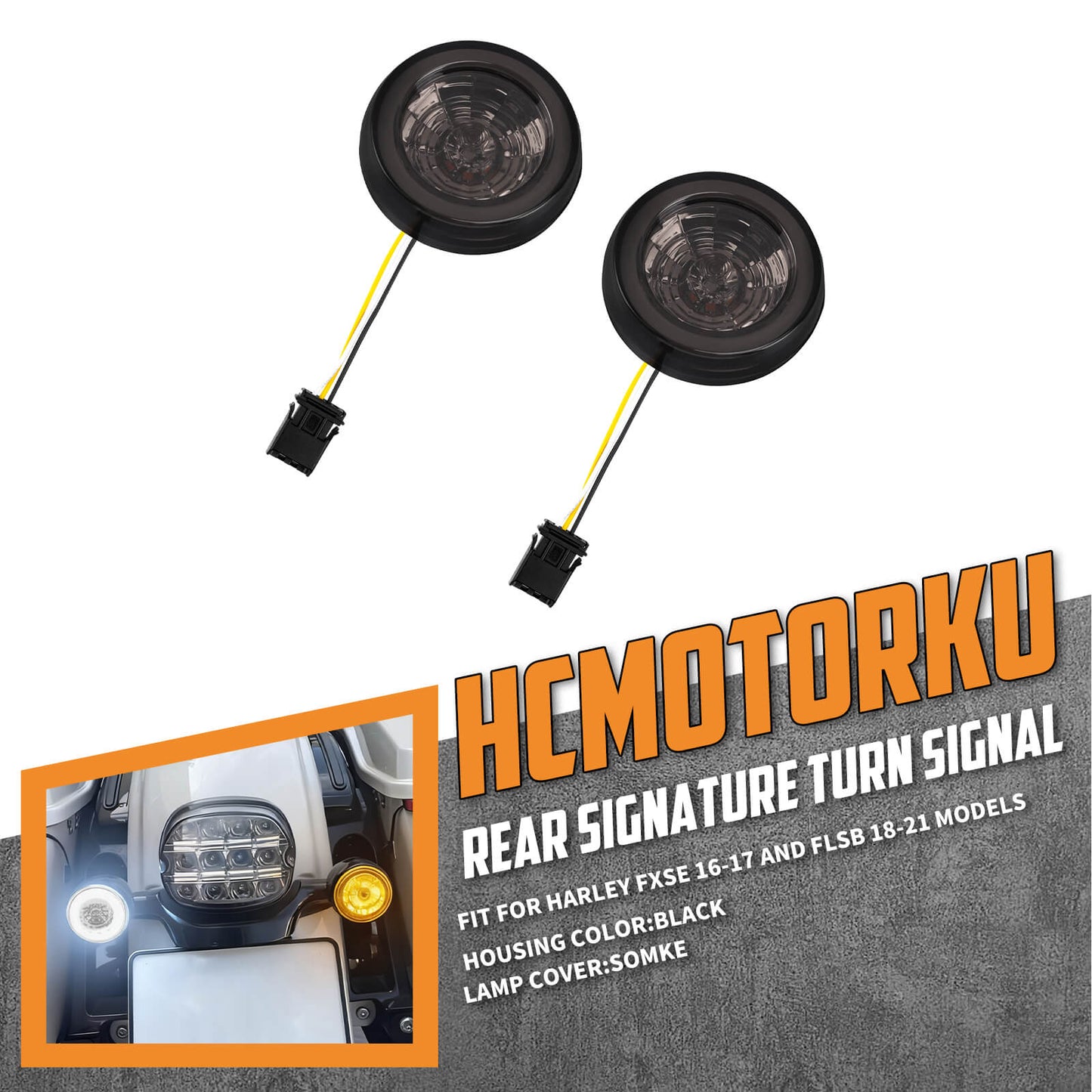 LA022204_HCmotorku_Front Turn Signals Insert Brake Signals for Harley Softail 