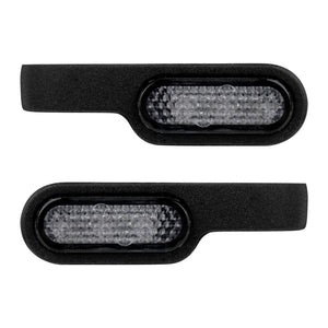 LA022801 HCmotorku Universal Mini LED Turn Signal Lights Amber For Custom Motorcycles Harley Yamaha Black-Clear