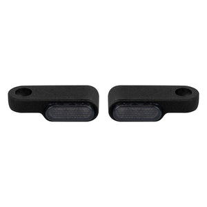 LA022803 HCmotorku Universal Mini LED Turn Signal Lights Amber For Custom Motorcycles Harley Yamaha Black-Smoke