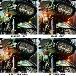 LA023206 HCmotorku Turn Signal Brake Lights for Harley Touring Road Glide Effect