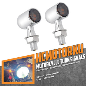 LA023702_HCmotorku_Chrome-Smoke LED Universal Front&Rear Turn Signals Mini Lights for Harley Honda Kawasaki