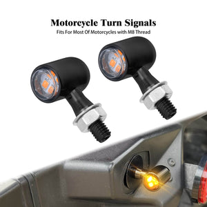 LA023703_HCmotorku_Black-Clear LED Universal Front&Rear Turn Signals Mini Lights for Harley Honda Kawasaki