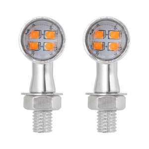 LA023704_HCmotorku_Chrome-Clear LED Universal Front&Rear Turn Signals Mini Lights for Harley Honda Kawasaki