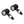 LA023709 HCmotorku Black-Clear 2-in-1 Mini LED Motorcycle Indicators & Brake Lights for Harley Honda