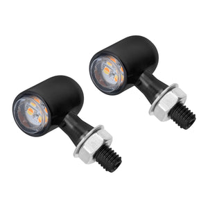 LA023709 HCmotorku Black-Clear 2-in-1 Mini LED Motorcycle Indicators & Brake Lights for Harley Honda