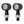 LA023709 HCmotorku Black-Clear 2-in-1 Mini LED Motorcycle Indicators & Brake Lights for Harley Honda