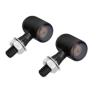 LA023710 HCmotorku Black-Smoke 2-in-1 Mini LED Motorcycle Indicators & Brake Lights for Harley Honda