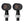 LA023710 HCmotorku Black-Smoke 2-in-1 Mini LED Motorcycle Indicators & Brake Lights for Harley Honda