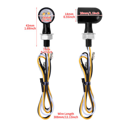 LA0237 HCmotorku Mini LED Motorcycle Indicators & Turn Signal for Harley Size