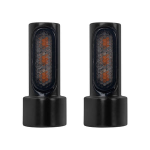LA023801_HCmotorku_Black-Smoke Universal Mini Turn Signals Light Compatible with 1/4'' Bolt Thread Harley Sportster XL ‘92-’22