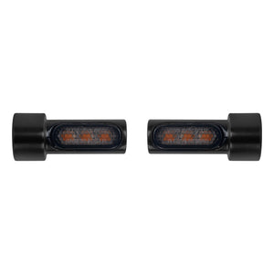 LA023801_HCmotorku_Black-Smoke Universal Mini Turn Signals Light Compatible with 1/4'' Bolt Thread Harley Sportster XL ‘92-’22