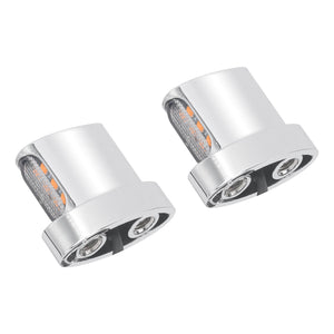 LA023803_HCmotorku_Chrome-Clear Universal Mini Turn Signals Light Compatible with 1/4'' Bolt Thread Harley Sportster XL ‘92-’22