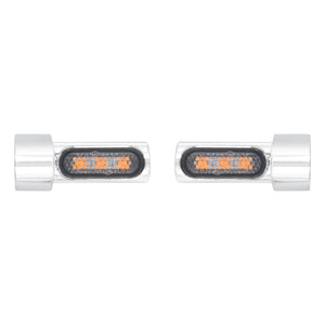 LA023803_HCmotorku_Chrome-Clear Universal Mini Turn Signals Light Compatible with 1/4'' Bolt Thread Harley Sportster XL ‘92-’22