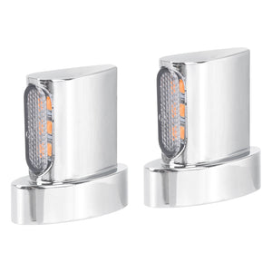 LA023803_HCmotorku_Chrome-Clear Universal Mini Turn Signals Light Compatible with 1/4'' Bolt Thread Harley Sportster XL ‘92-’22