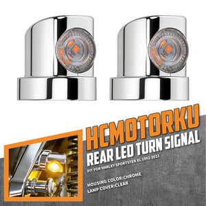 LA023903_HCmotorku_High-Intensity Micro LED Amber Turn Signals for Harley Sportster '92-'22 Chrome-Clear